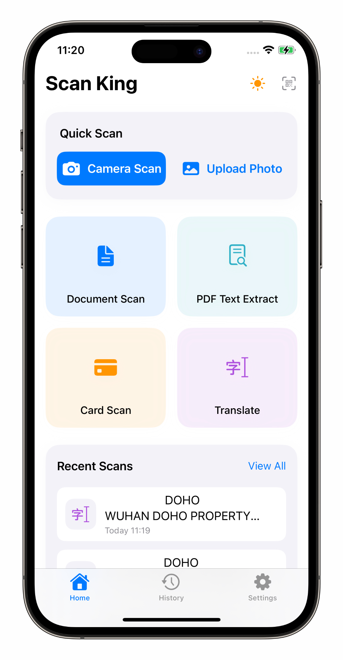 Application Homepage